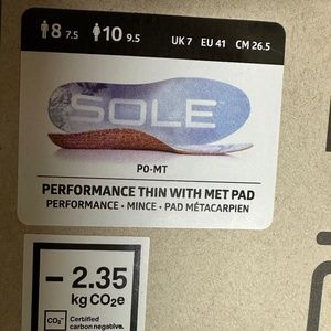 Sole Insoles, size 9.5 womens